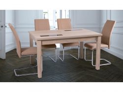 Conjunto con mesa y sillas en aluminio