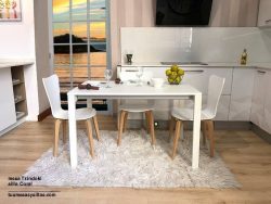 Mesa de cocina blanca